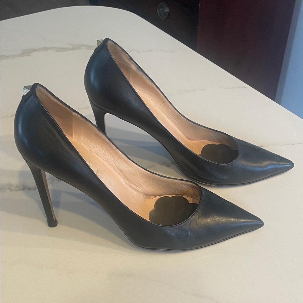 Valentino Black Studded Leather Heels